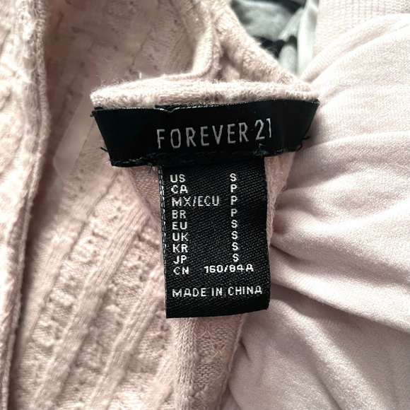 Forever 21 Tan Button Down Ribbed Deep Scoop Cardigan Long Sleeve [Size S] 🤎 - Picture 3 of 3